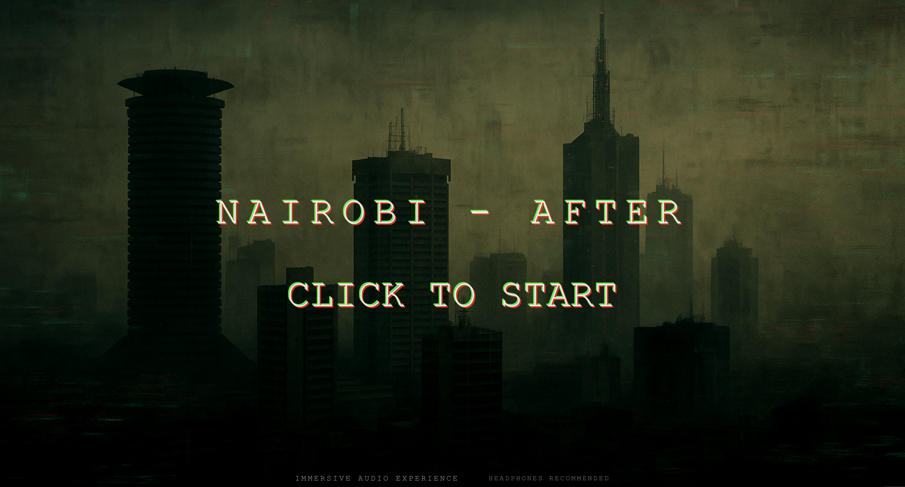 Nairobi After – Immersive Web Narrative